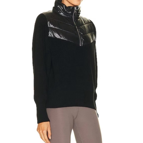 Varley Daines Half Zip Puffer Sweater Jacket Black Women’s Size XL - Picture 2 of 13